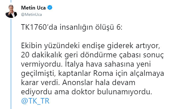 Metin Uca'nın THY paylaşımı tartışma yarattı - Resim: 4