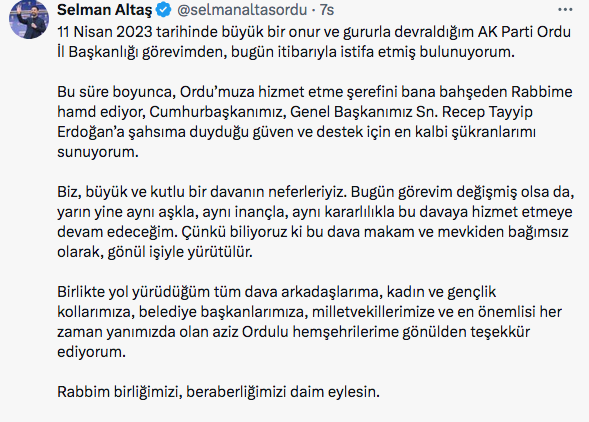 AK Parti'de bir istifa daha! Sosyal medya hesabından böyle duyurdu - Resim: 0