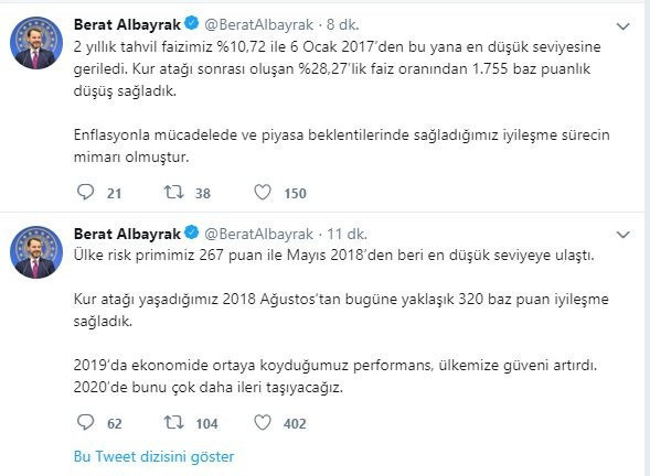 Bakan Albayrak'tan faiz ve risk primi açıklaması - Resim: 0