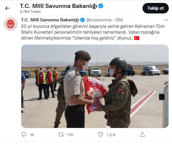 MSB duyurdu: Türk askerinin Afganistan tahliyesi tamamlandı - Resim: 0