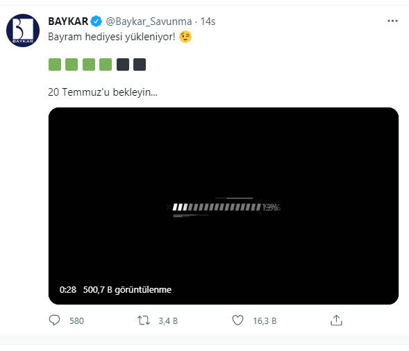 Baykar'dan heyecanlandıran paylaşım: 20 Temmuz'u bekleyin - Resim: 0