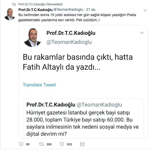 Hürriyet Gazetesi’nin gerçek traji ne kadar? Posta yazarı Teoman Cem Kadıoğlu açıkladı kovuldu - Resim: 0