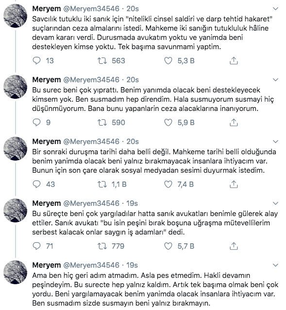 İki işadamının tecavüzüne uğrayan Meryem sosyal medyayı ayağa kaldırdı - Resim: 1