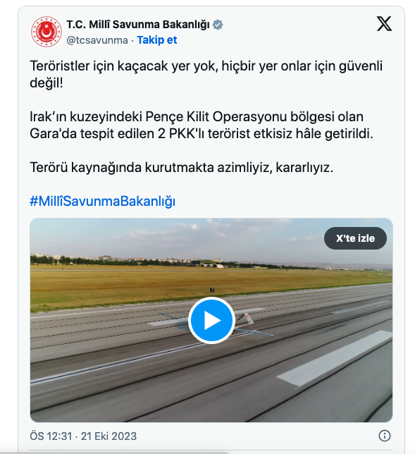 MSB: Pençe Kilit Operasyonu'nda iki terörist etkisiz - Resim: 0