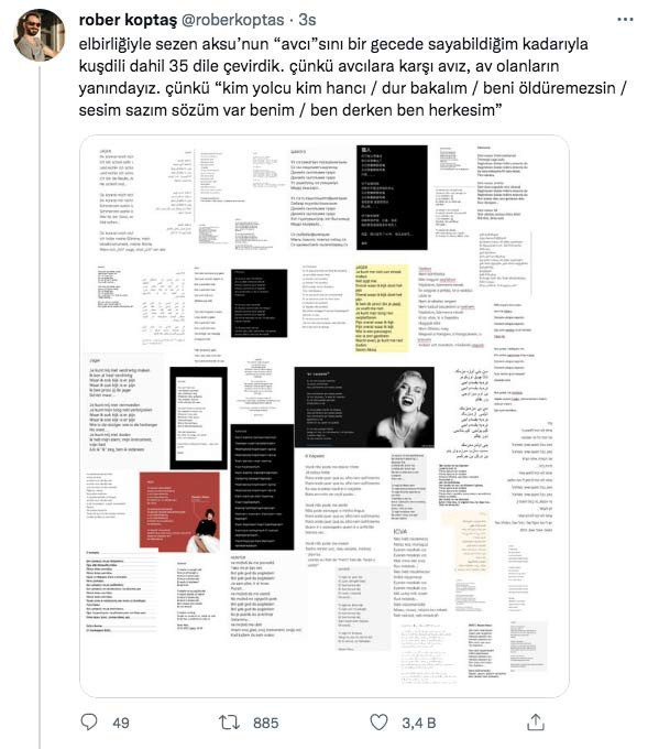 Sezen Aksu'nun cevap olarak verdiği Avcı isimli yeni şarkısı 35 farklı dile çevrildi - Resim: 0