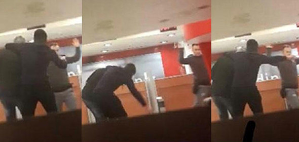 Bankada korku dolu anlar! Müşteriyi rehin alıp... - Resim: 1