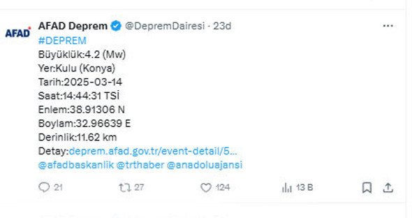 Konya'da deprem oldu! AFAD'dan son dakika deprem açıklaması - Resim: 0