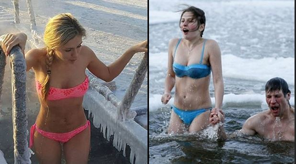 Çok cesur hareket dondurucu havada bu halde... - Resim: 1