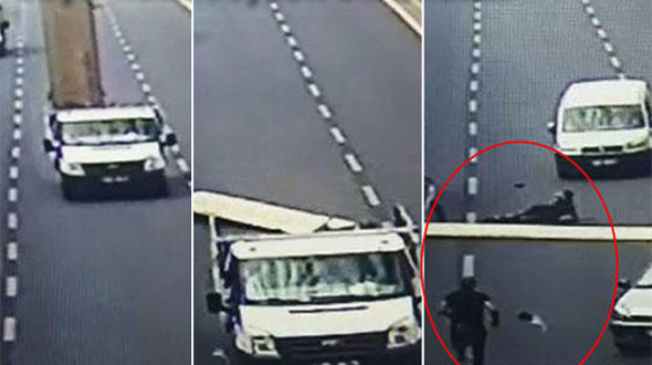 Akıl almaz olay! Reklam tabelasıyla birlikte... - Resim: 1