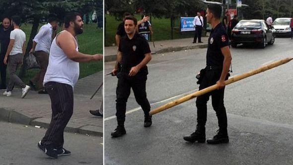 Minibüsçüler taş ve sopalarla birbirlerine girdi - Resim: 1