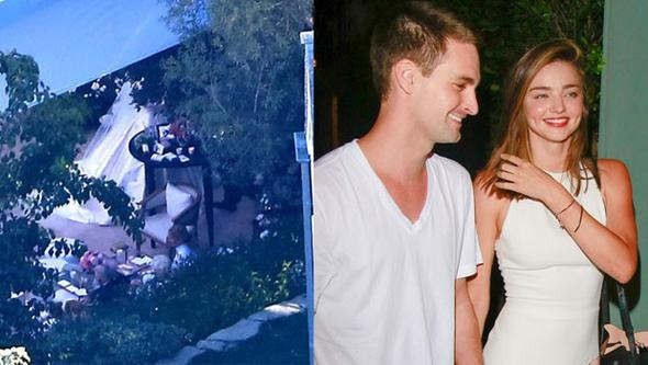 Miranda Kerr evlendi gelinliğinin sadece kuyruğu sızdı - Resim: 1