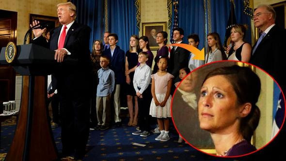 Trump'ın toplantısındaki tuhaf kaşlı kadın olay oldu - Resim: 4