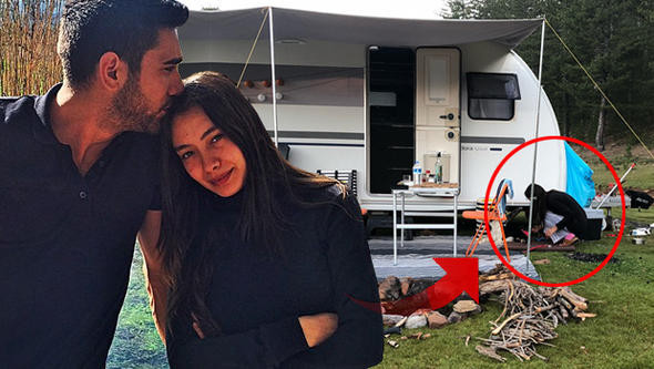 Neslihan Atagül ve Kadir Doğulu Odun kırıp ateş yakıyorlar - Resim: 1