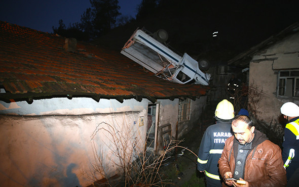 80 metrelik uçurumdan evin çatısına düştü! - Resim: 3