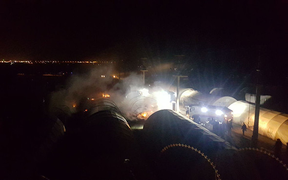 Polis ve askerlerin kaldığı çadır kentte yangın - Resim: 1