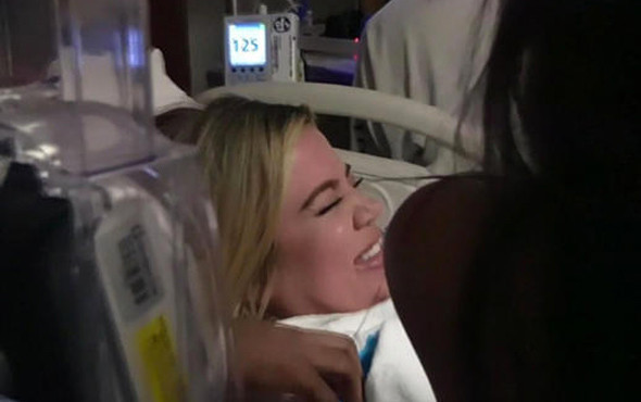 Kameralar karşısında doğum yaptı! - Resim: 2