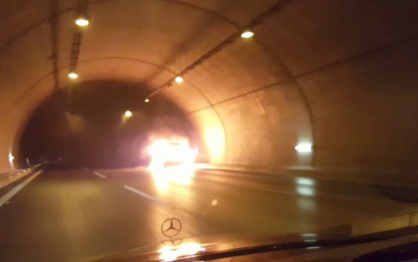 Tünelde yanan araç böyle infilak etti! - Resim: 3