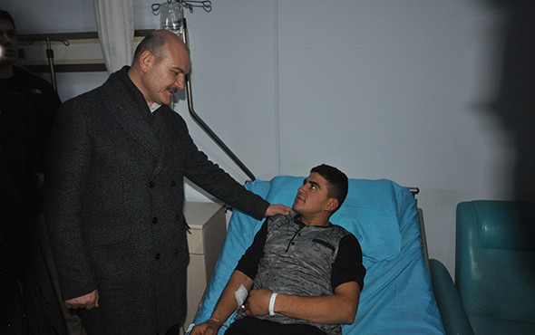 Bakan Soylu patlamada yaralanan askerleri ziyaret etti - Resim: 2