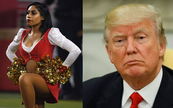 Ponpon kız Donald Trump'ı protesto etti yaptığı hareket olay oldu - Resim: 1