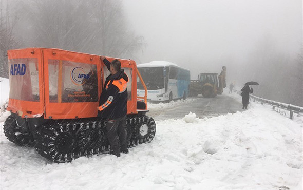 İstanbul'un yanı başında karda mahsur kaldılar! - Resim: 1
