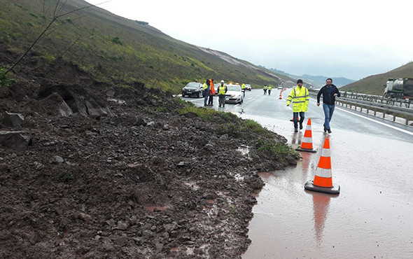 Otoyolda heyelan: İstanbul istikameti kapandı! - Resim: 1