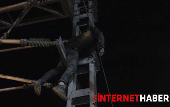 Elektrik direğine çıkan şahıs feci şekilde can verdi! - Resim: 3