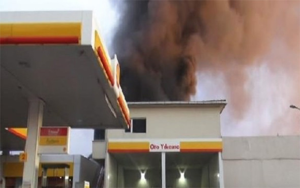 Akaryakıt istasyonu yakınında korkutan yangın! - Resim: 1