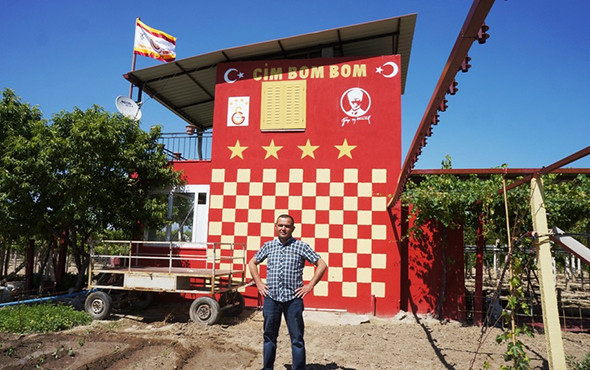 Fanatik Galatasaray taraftarı evini sarı kırmızı boyadı! - Resim: 2