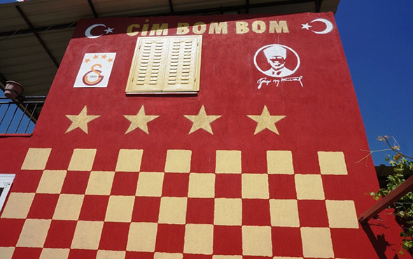 Fanatik Galatasaray taraftarı evini sarı kırmızı boyadı! - Resim: 4