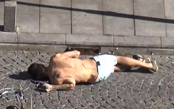 Onu gören çığlık atmaya başladı: Beton zemine çakıldı! - Resim: 4