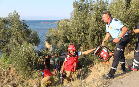 Alkollü sürücü zeytin ağaçlarının üstüne uçtu! - Resim: 3