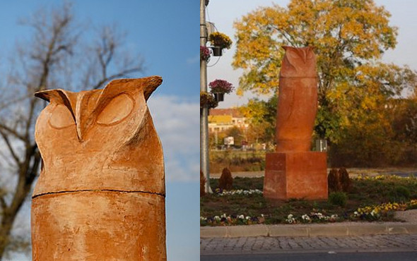 Baykuş diye yaptı penise benzedi! Bu heykel herkesin alay konusu - Resim: 2