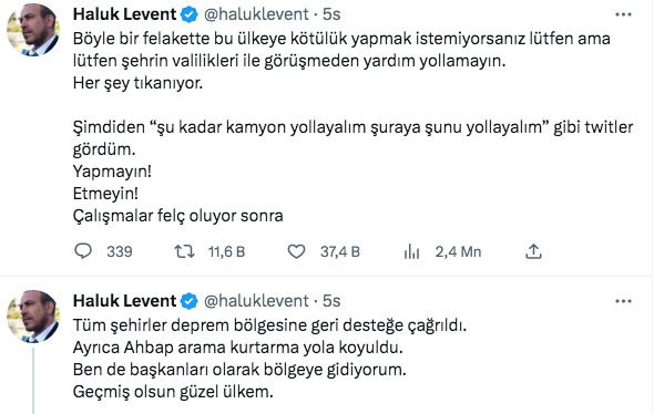 Haluk Levent'te deprem sonrası takipçilerine yalvardı: Yapmayın etmeyin - Resim: 0