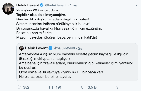 Haluk Levent'ten Antalya yorumu: Masum yavruları öldüren baba benim için katil’dir! - Resim: 1