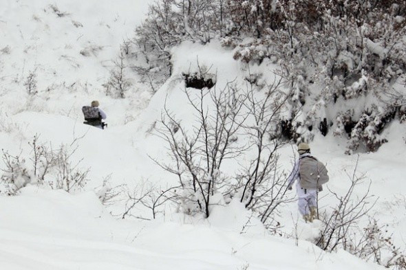 Kar kütlelerinin içinde nefes kesen tatbikat! - Resim: 4