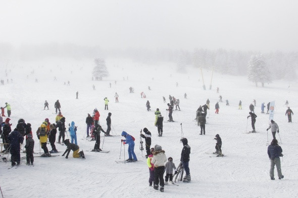 Uludağ'da şoke eden görüntüler! Otomobiller kayboldu - Resim: 1