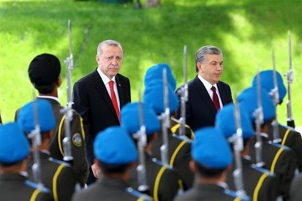 Cumhurbaşkanı Erdoğan Özbekistan'da böyle karşılandı... - Resim: 4