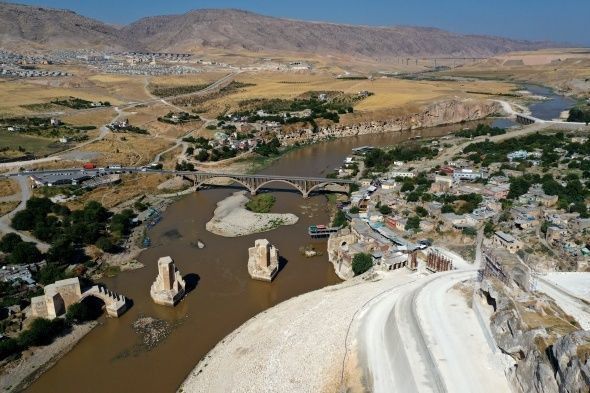Batman'da tarihi Hasankeyf'te sular yükselmeye başladı! İşte son hali - Resim: 1