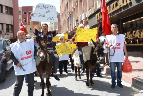 CHP'lilerden eşekli protesto - Resim: 4