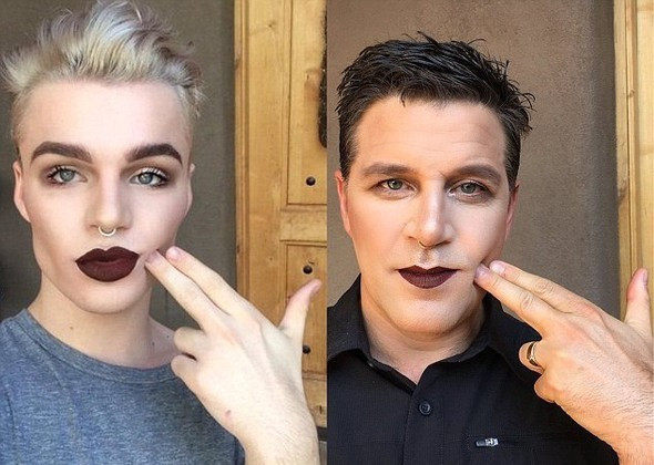 Erkekler de makyaj yapsın diyen oğluna destek verdi - Resim: 2