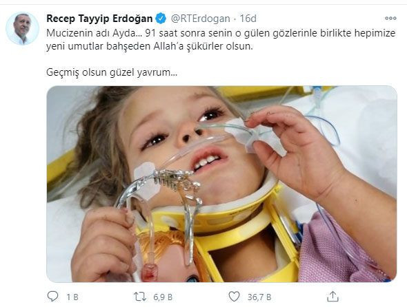 91 saat sonra gelen mucize! Siyasilerden 'Ayda Gezgin' paylaşımları - Resim: 3