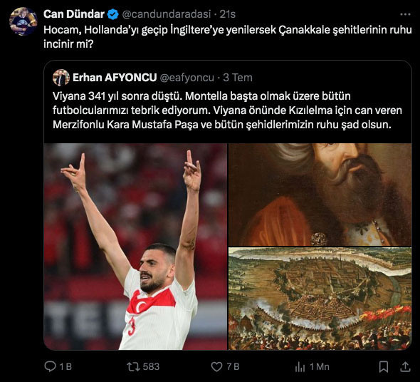 Erhan Afyoncu 'Viyana 341 yıl sonra düştü' dedi firari Can Dündar İngiltere ile yanıt verdi - Resim: 0