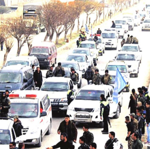 ABD askeri korudu, Esed izin verdi bin 500 terörist Afrin'e girdi! - Resim: 1