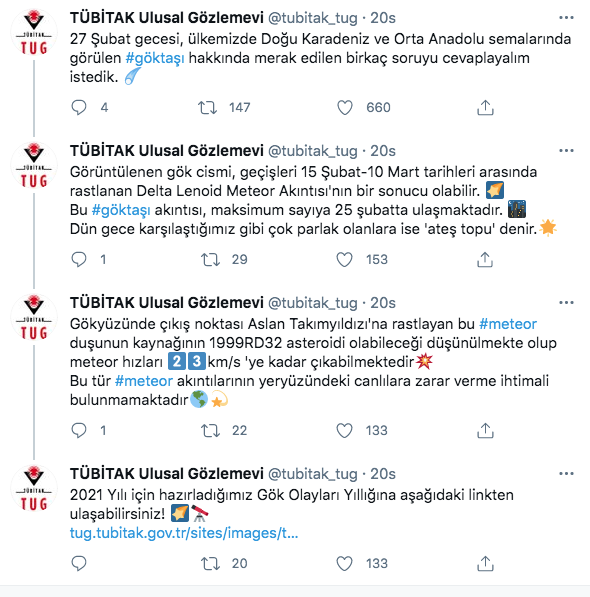 Türkiye’de görünen göktaşı için TÜBİTAK açıklama yaptı - Resim: 0