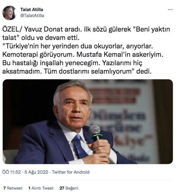 Gazeteci Yavuz Donat kansere yakalandı - Resim: 0
