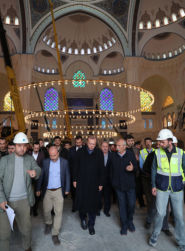 Cumhurbaşkanı Erdoğan, Çamlıca Camii'nde incelemelerde bulundu - Resim: 4