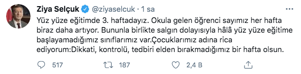 Ziya Selçuk'tan "tedbiri elden bırakmayın" uyarısı - Resim: 0