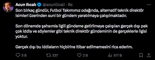 Fenerbahçe Asbaşkanı Acun Ilıcalı gündem olan o iddiayı yalanladı - Resim: 0
