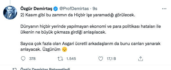Özgür Demirtaş asgari ücret için 'hiçbir işe yaramadığı görülecek' dedi tarih verdi - Resim: 0