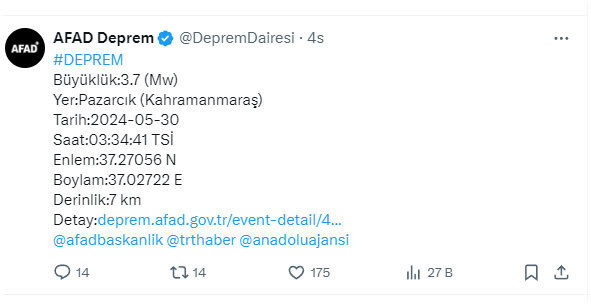 Kahramanmaraş'ta deprem paniği! AFAD'dan açıklama var - Resim: 0